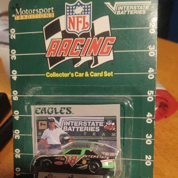 Vintage NFL Philadelphia Eagles Interstate Batteries Nascar Die Cast Car Car - Picture 2 of 4
